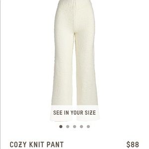 Skims Cozy Knit Pants - Bone S/M